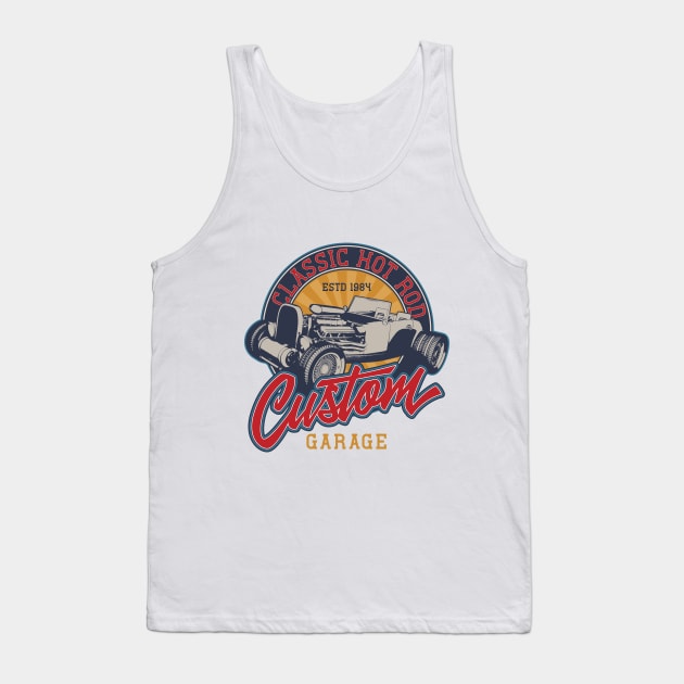 Classic Hot Rod Custom Garage 1984 Tank Top by Verboten